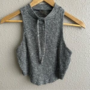 Gymshark Heather Gray Slounge Ribbed Crop Tank Top